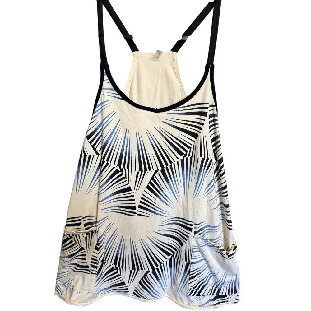 Free People Hot Shot Printed Onesie Romper Sunrise Geo Combo Size Small